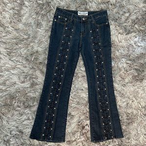Aladdin By Robin woman blue jeans. Size waist 30”, inseam28”,outer seam 36”.Used